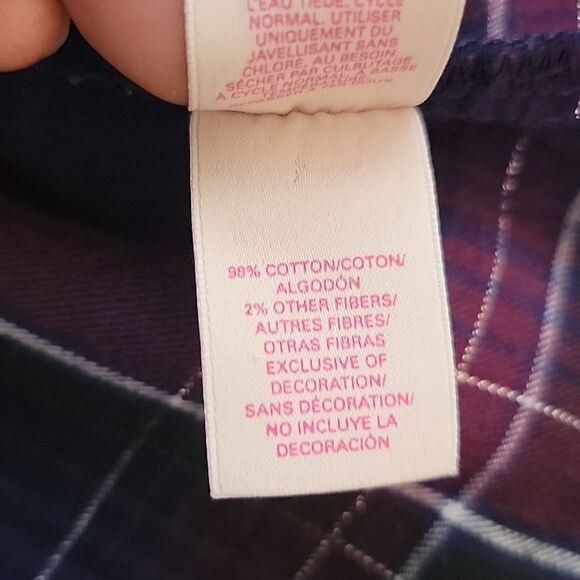 Victoria's Secret flannel button down sleepwear Size SP - Picture 10 of 12